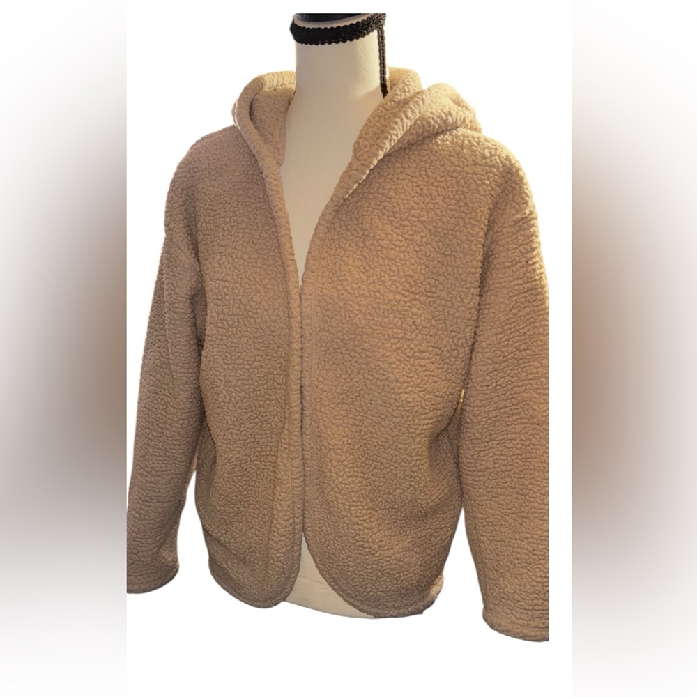 Cozy Teddy Fleece Jacket in Camel